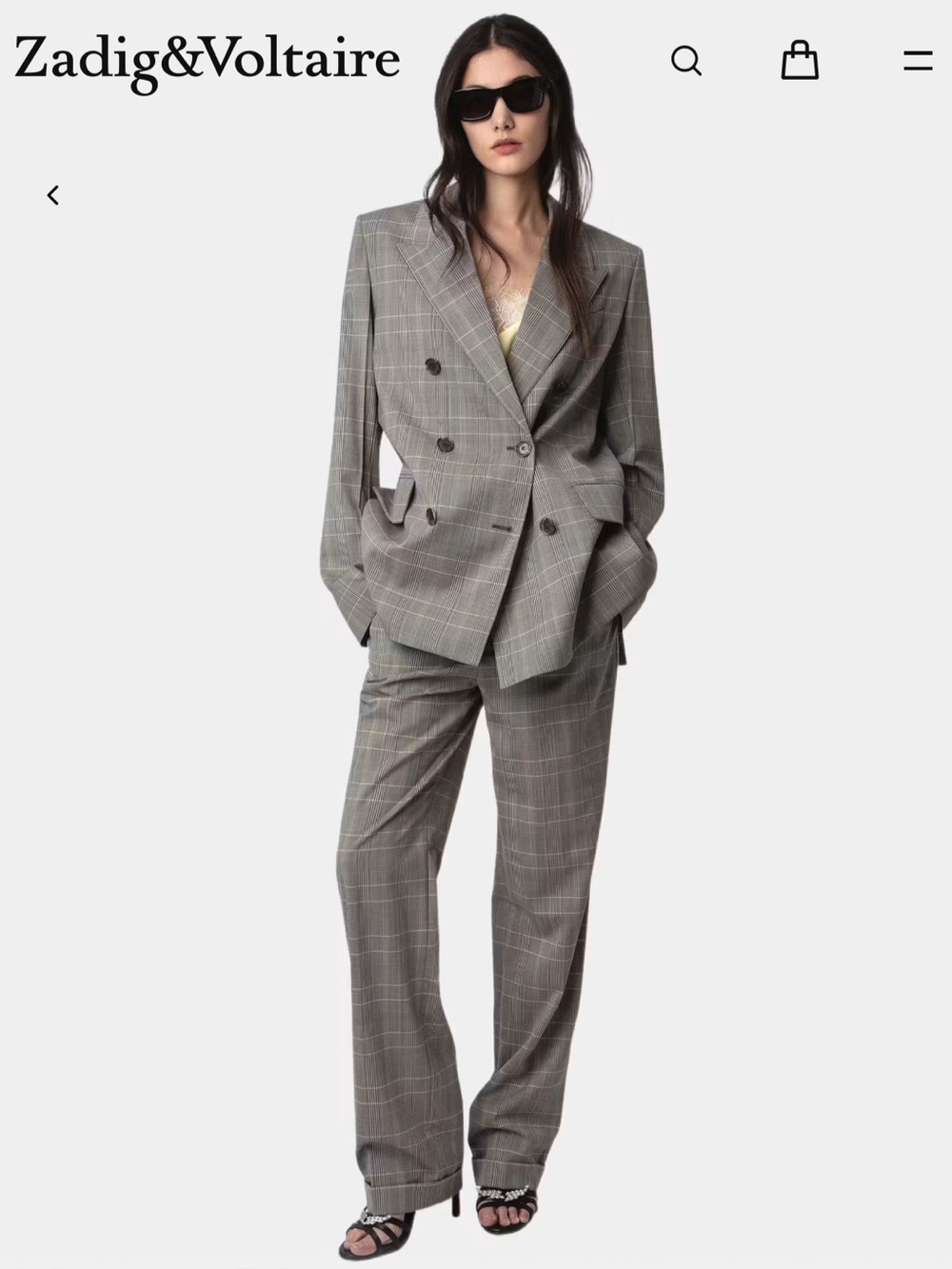 $698 Zadig&Voltaire Vaena double-breasted oversized blazer NWT